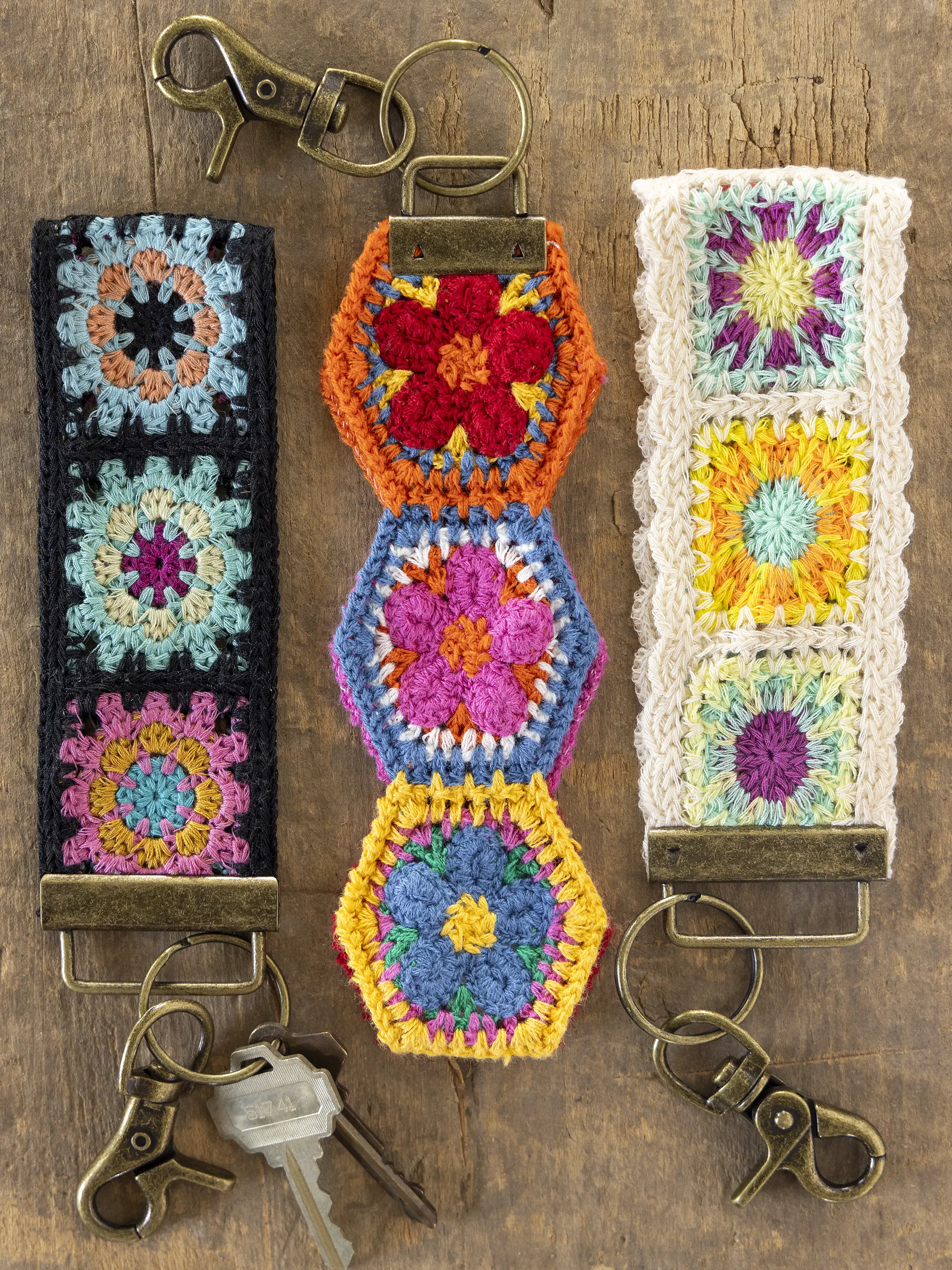 Crochet Key Fob - Cream - Image 3